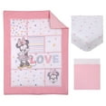 thumbnail image 2 of Disney Minnie Mouse Lovely Little Lady 3 Piece Crib Bedding Set, 2 of 5