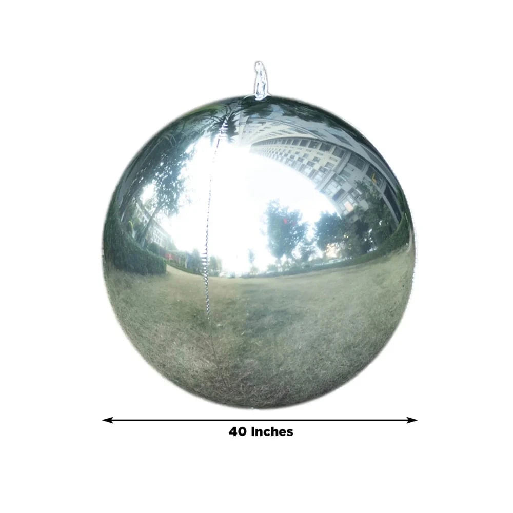 BalsaCircle 4 Pieces Large Round 39" Metallic Silver Mylar Foil Plain Balloons Wedding Party Decorations