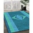 thumbnail image 2 of Ahgly Company Indoor Round Patterned Blue Eyes Blue Area Rugs, 8' Round, 2 of 6