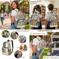 thumbnail image 5 of Xoenoiee Capybara Polka Dot Print 3 PCS Kids Clear Backpack Elementary Preschool School Bag with Lunch Box Pencil Case Set for Girls See Through PVC Bookbag Large Capacity Travel Daypack Rucksack, 5 of 5