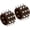 Dark Brown, variant on 2 Pcs Leather Punk Bracelet 8.7"/22cm Layered Row Conical Spikes Red -