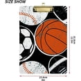 thumbnail image 3 of FMSHPON Sports Balls Clipboard Hardboard Wood Nursing Clip Board and Pull for Standard A4 Letter 13x9 inches, 3 of 7