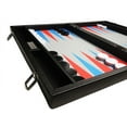 thumbnail image 6 of Silverman & Co. 16-inch Premium Backgammon Set - Medium - Scarlet Red/Patriot Blue Points, 6 of 13
