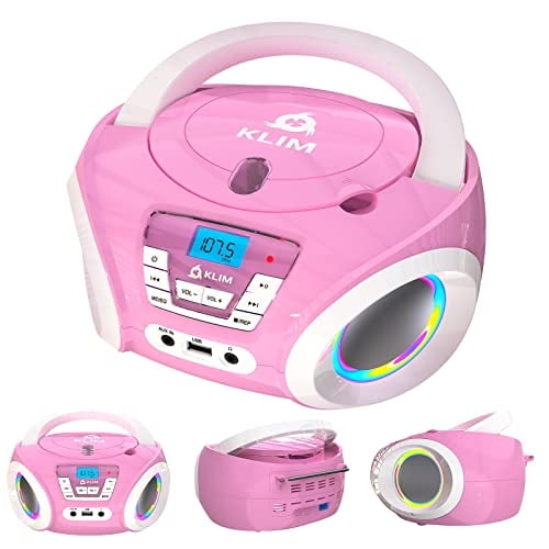 Reproductor CD de niños KLIM Candy con radio FM + baterías incluidas + altavoces