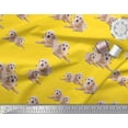 thumbnail image 3 of Soimoi Satin Silk Fabric Golden Retriever Dog Print Fabric by The Yard 42 Inch Wide, 3 of 3