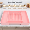thumbnail image 4 of Organizador de cubiertos ukeetap extra grande expandible rosa, 4 of 8