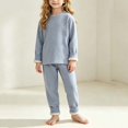 thumbnail image 2 of ITSAME Girls Outfit 2-Piece Fleece-Lined Crewneck Long Sleeve Pullover and Pants Warm Sleepwear Set Size 11, 2 of 7