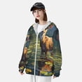 thumbnail image 3 of Lsque Peaceful Deer Lily Pond UPF 50+ Lightweight Sun Protection Men's Women's Long Sleeve Shirt, Hoodie Performance -XX-Large, 3 of 9