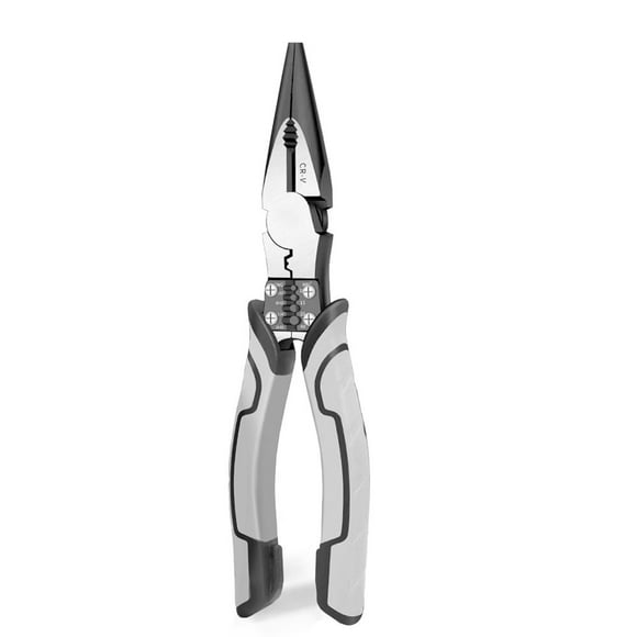 TFixol Industrial-Grade Multi-Purpose Electrician Pliers: 9" Chrome Vanadium Steel Wire Cutters with Anti-Slip Grip, Stripping & Crimping Functions