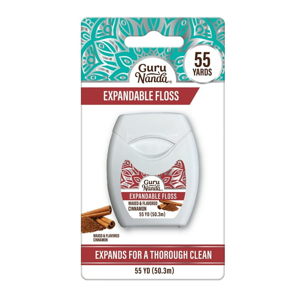 GuruNanda Expandable Waxed Dental Floss - Deep Gentle String Floss