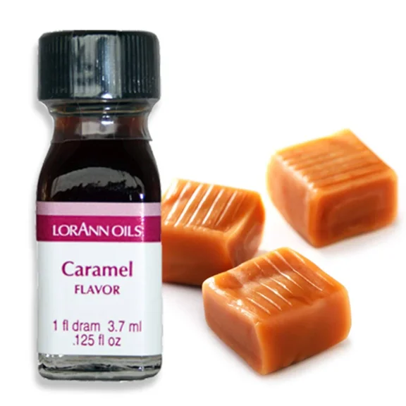 Lorann Oils Caramel 1 Dram Super Strength Flavor Extract Candy Baking Includes 1 Dram Dropper And Recipe Card