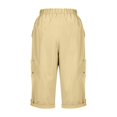 thumbnail image 3 of Dweltoz Capri Pants for Women Joggers Stretch Lightweight Women’s Casual Pant Capri with Drawstring,Khaki 2XL, 3 of 6