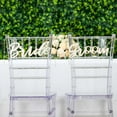 thumbnail image 5 of Efavormart Set Of 2 | Natural Wood Bride And Groom Chair Signs, Wedding Photo Booth Props, Calligraphy Wall Hanging Decor - 12"X5", 5 of 11