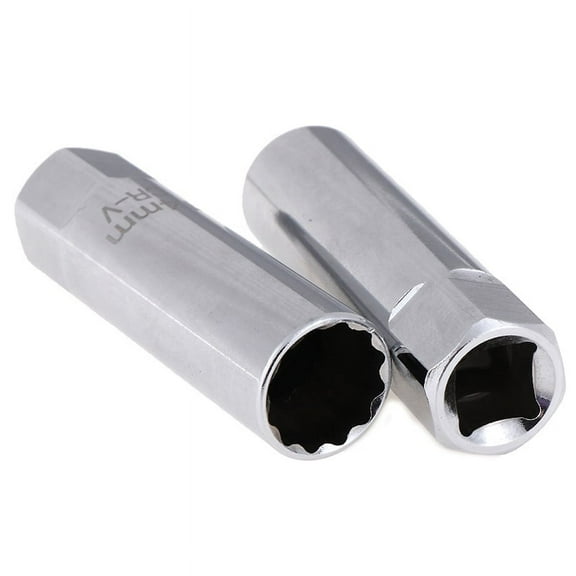 SENRISE 65mm Length Drive Spark Plug Socket CR V Chrome Vanadium Steel Silver 1/2'' 3/8'' 14-21mm