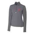thumbnail image 2 of Women's Cutter & Buck  Gray Nashville Sounds Traverse DryTec Stretch Quarter-Zip Pullover Top, 2 of 3
