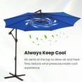 thumbnail image 3 of JUSTLET 10' Outdoor Hanging Offset Cantilever Umbrella for Patio(No Base), Royal Blue, 3 of 9