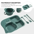 thumbnail image 4 of 1 Set Baby Tableware Baby Fork Infant Spoon Infant Chopsticks Baby Meal Plate, 4 of 9
