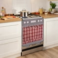 thumbnail image 7 of BBilaBu Checkered Oven Skirt for Farmhouse Kitchen Decor, Stove Cover Skirt with Ribbon Ties, Drill-Free Installation, 7 of 7