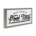 thumbnail image 3 of Stupell Industries Pool Time Summer Phrase Typography Painting Gray Floater Framed Canvas Art Print Wall Art, 25 x 11, 3 of 9