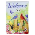 thumbnail image 2 of Welcome Birds on a Fence Outdoor Garden Flag 12.5" x 18", 2 of 8
