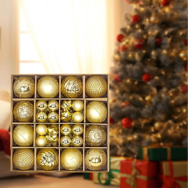 44x Christmas Ball Ornaments Set, Christmas Tree Hanging Ornaments