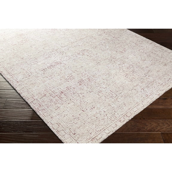 Hauteloom Cunderdin Living Room, Bedroom Area Rug - Traditional - Mauve, White - 2' x 3'