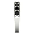 thumbnail image 4 of 0.81 ctw Wedding Band for Women - 14K White Gold Natural Onyx Stackable Eternity Ring, 4 of 6