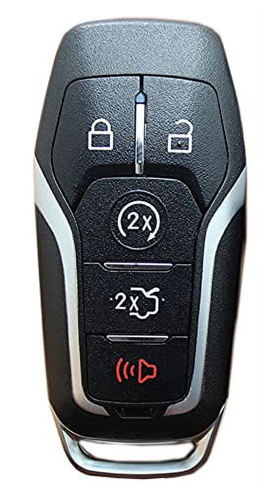 2-Pack Black Silicone Key Fob Case For Ford/Lincoln 5-Button Smart Keys (CMAX, Escape, Focus, Explorer, Etc.)