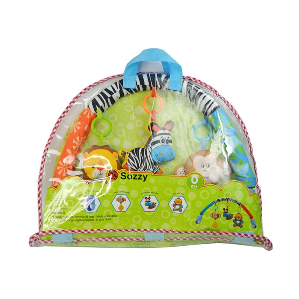 ZPAQI Baby Stroller Hanging Toys Soft Plush Arch Rattles Ring Bell Infant Educational Toys Crib Accessory