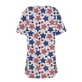 thumbnail image 4 of Lenago Summer Plus Size Tops for Women Casual Spring Women Casual Printed Short Sleeve Cardigans Drape Open Front Lightweight Summer High Low Hem Tops 4th of July Outfits for Women, 4 of 4