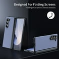 thumbnail image 3 of Allytechgroup Screen Protector Case for Samsung Galaxy Z Fold 6, Matte Slim Hinge Protection Anti-Scratch Full Body Shockproof Bumper Rugged Phone Case Cover for Galaxy Z Fold 6, Blue, 3 of 9