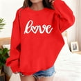 thumbnail image 2 of Girls Sweatsuit Valentine Sweatshirt Long Sleeve Casual Love Letter Print Sweatshirts Crew Neck Pullover Sweatshirt Girls Clothes 5-6 Years, 2 of 4