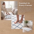 thumbnail image 7 of REGALWOVEN Checkered Non Slip Bath Mats, Soft Fluffy Absorbent Bathroom Rugs for Shower, Sink Blue-1 16" x 24", 7 of 7