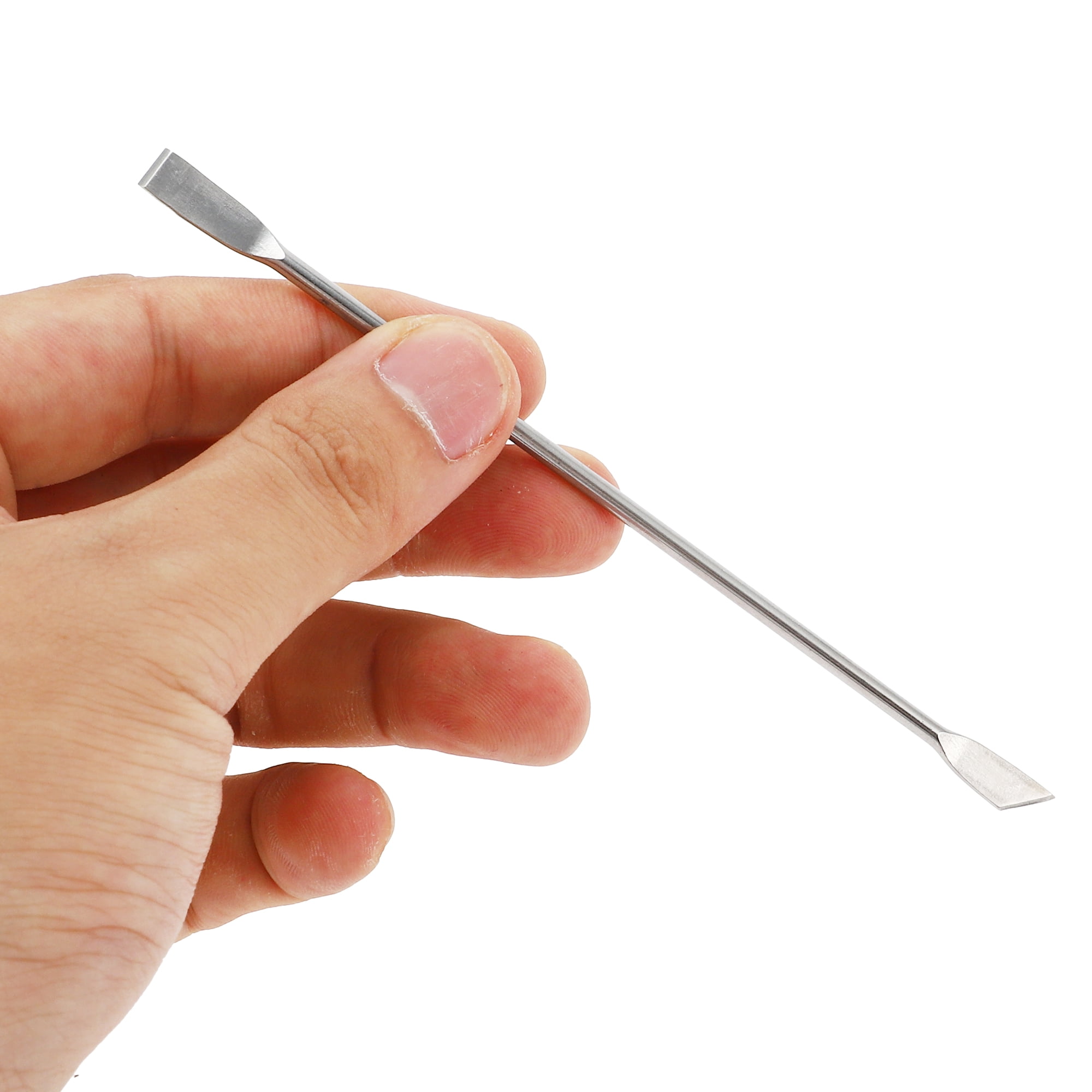 Unique Bargains Multi-function Double-side Cuticle Pusher 5.43" Length Silver Tone 1 Pc