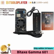 Home BTC Mining Bitaxe 601 Gamma BM1370 Chip 1.5TH/s 2.4G WiFi BTC Lottery Miner Open Sources Bitcoin Solo Miner,Black-A Stand