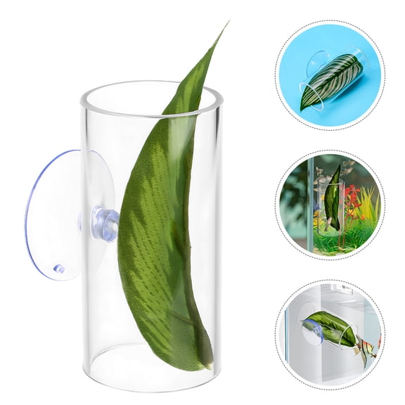 Alasum Fish Tank Accessories Acrylic Betta Hide with High Transparency Leaf Design