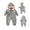 Grey, variant on Utlike Baby Boys Dinosaur Bodysuits Long Sleeve Cartoon Hooded Romper Zipper Skin Friendly Fit Playsuits Daily Wear Size 18 Months-24 Months