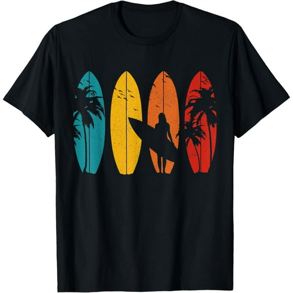 Playful Comfort Tee - Surfer Vintage Surf Board Surfing Surfing Surfing Gift T-Shirt for Men Women Girls Kids