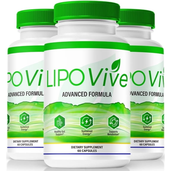 (3 Pack) LipoVive Capsules - Lipo Vive to Support Active Lifestyle and Fitness, Keto Pills For Lasting Energy & Health, SlimSure All-Natural Formula, Official Reviews (180 Capsules)