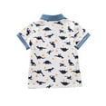 thumbnail image 4 of Toddler Baby Boy Clothes Shorts Set Dinosaur Print Shirt Short Sleeve Stand Collar Button Top Solid Shorts Summer Outfit, 4 of 7