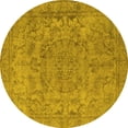 thumbnail image 1 of Ahgly Company Indoor Round Oriental Yellow Industrial Area Rugs, 6' Round, 1 of 4