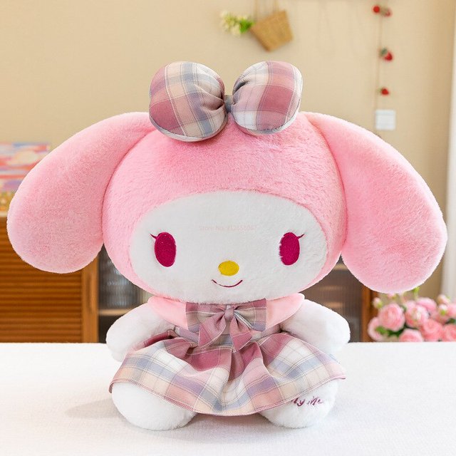 Sanrio Kuromi-juguete de peluche de terciopelo de cereza, máquina de tijeras grandes para intercambio de muñecas, suministro de tienda de regalos, almohada Kawaii