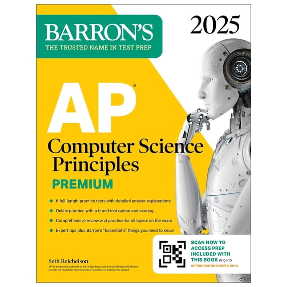 Pre-Owned AP Computer Science Principles Premium, 2025: Prep Book with 6 Practice Tests + Comprehensive Review + Online Practice (Paperback) 1506291996 9781506291994