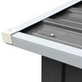 thumbnail image 3 of vidaXL Firewood Rack Log Storage Holder with Roof Galvanized Steel 129.9", 3 of 26
