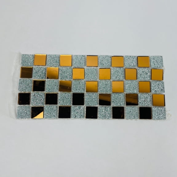 DiyoZone Glass Tiles Grout Decorative Tile, Gold and Silver, for Kitchen Backsplash or Bathroom Backsplash