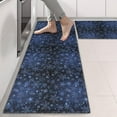 thumbnail image 2 of Kitchen Rugs Sets Of 2,Dark Blue Christmas Snowflake Pattern Anti Fatigue Kitchen Mat Rugs Non Slip Washable,Decorative Kitchen Floor Mats for Kitchen,Sink,Laundry,17"X47", 2 of 5