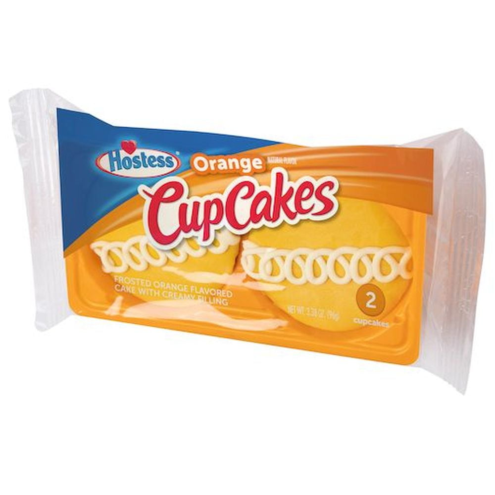 Hostess Single Serve Orange CupCakes, 3.38 Ounce -- 36 per case.
