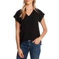 thumbnail image 4 of CeCe Women's Bubble Sleeve Top Black Size X-Small, 4 of 6