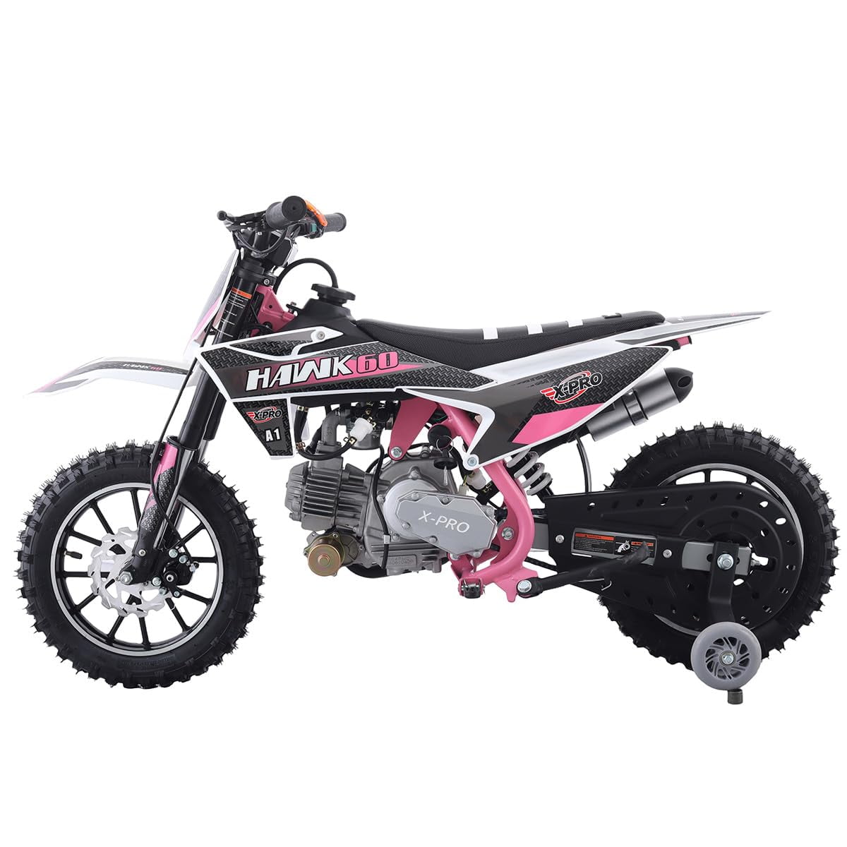 X-Pro Hawk 60 Dirt Bike with CVT Transmission, Electric Start, Disc Brake! 10" Wheels!