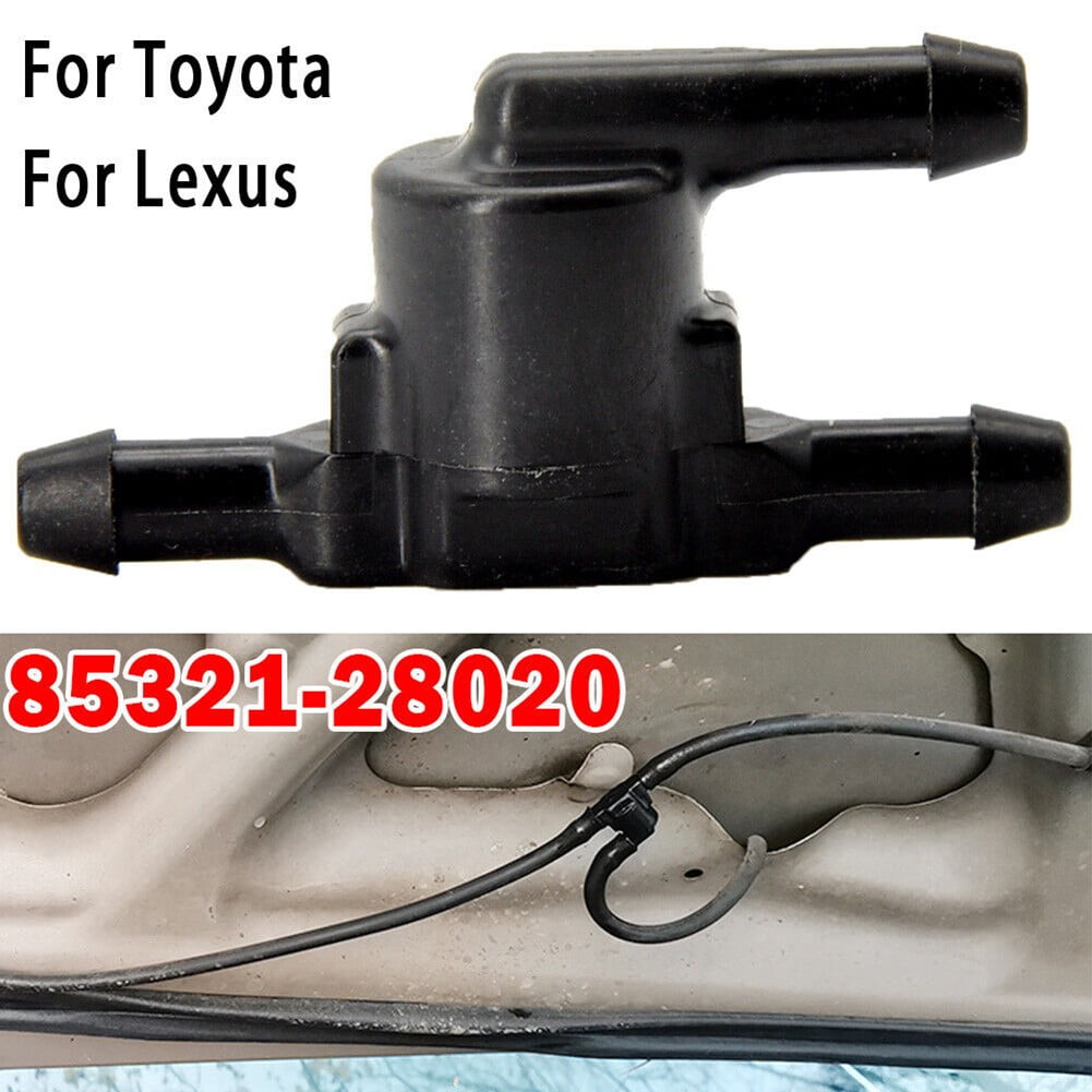 1* 85321-28020 Car Wiper Washer Windshield Check Valve Black For
